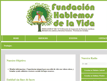 Tablet Screenshot of hablemosdelavida.com